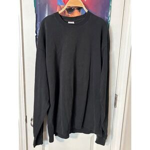 Vintage BVD Premium Series Black Long Sleeve T-Shirt Made in USA Mens XXL 2XL